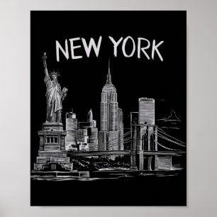 New York Voor Mannen Vrouwen Ny Stad Vintage Stede Poster