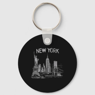 New York Voor Mannen Vrouwen Ny Stad Vintage Stede Sleutelhanger