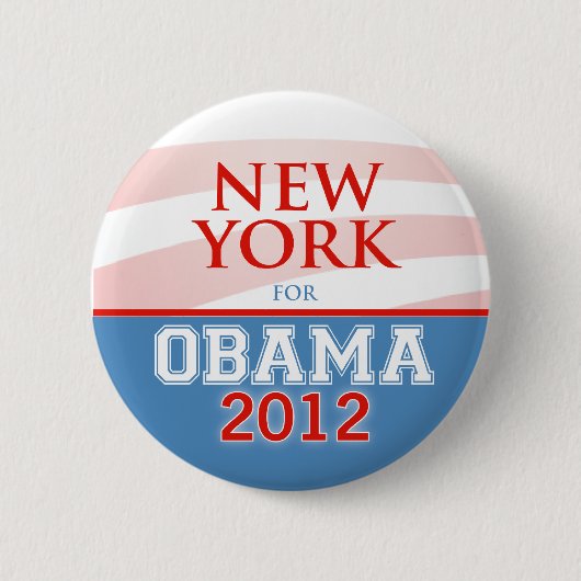 NEW YORK voor Obama 2012 Ronde Button 5,7 Cm (Voorkant)