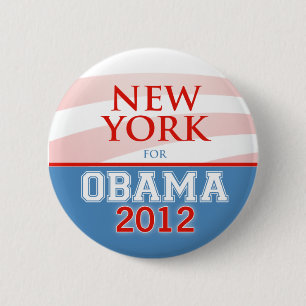 NEW YORK voor Obama 2012 Ronde Button 5,7 Cm