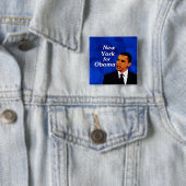 New York voor Obama Vierkante Button 5,1 Cm (In situ)