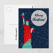 New York Vrije kerstwinter Briefkaart (Voorkant / Achterkant)