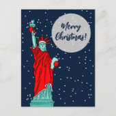 New York Vrije kerstwinter Briefkaart (Voorkant)