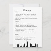 new york vrijgezellenfeest zwart en wit reisplan kaart (Achterkant)