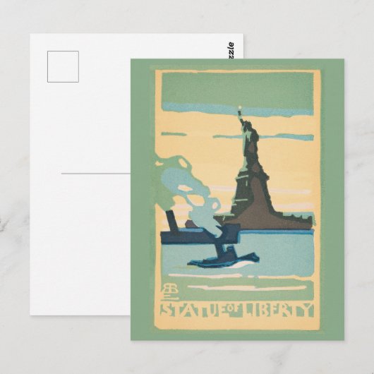 New York - Vrijheidsbeeld (1916) Briefkaart (Voorkant / Achterkant)