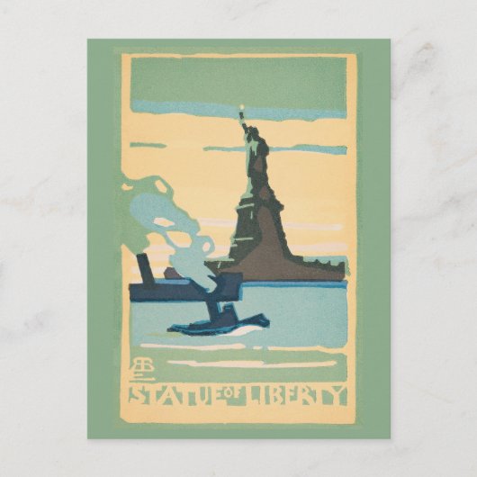 New York - Vrijheidsbeeld (1916) Briefkaart (Voorkant)