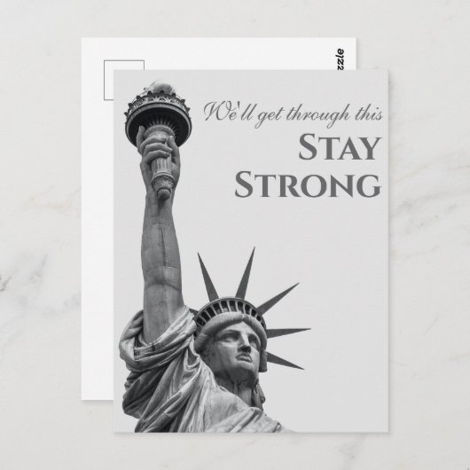 New York Vrijheidsbeeld blijft sterk Briefkaart (Voorkant / Achterkant)