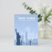 New York Vrijheidsbeeld   Briefkaart (Staand voorkant)