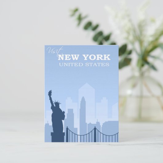 New York Vrijheidsbeeld   Briefkaart (Staand voorkant)