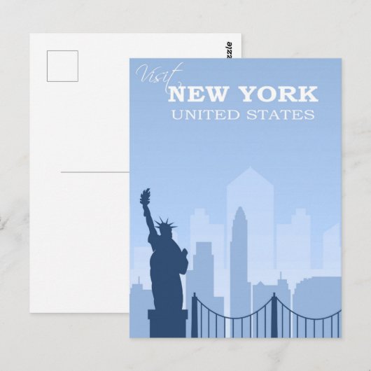 New York Vrijheidsbeeld   Briefkaart (Voorkant / Achterkant)