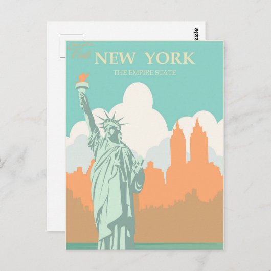 New York Vrijheidsbeeld  Briefkaart (Voorkant / Achterkant)