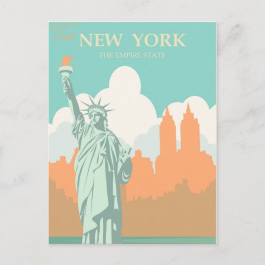 New York Vrijheidsbeeld  Briefkaart (Voorkant)