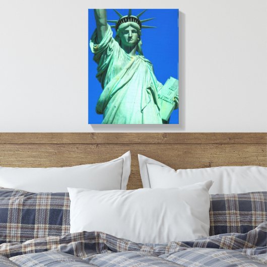 New York, Vrijheidsbeeld Canvas Afdruk (Insitu (Slaapkamer))