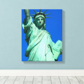 New York, Vrijheidsbeeld Canvas Afdruk (Insitu (Houten vloer))
