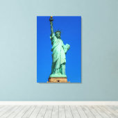 New York, Vrijheidsbeeld Canvas Afdruk (Insitu (Houten vloer))