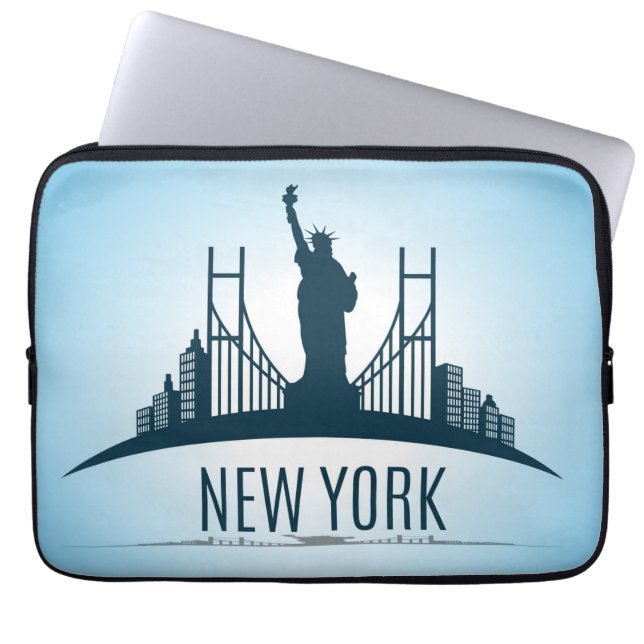 New York Vrijheidsbeeld Laptop Sleeve (Voorkant)