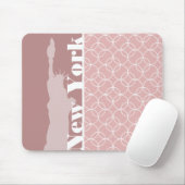 New York, Vrijheidsbeeld Mauve Circles Muismat (Met muis)