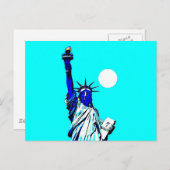 New York Vrijheidsbeeld Pop Art Briefkaart (Voorkant / Achterkant)