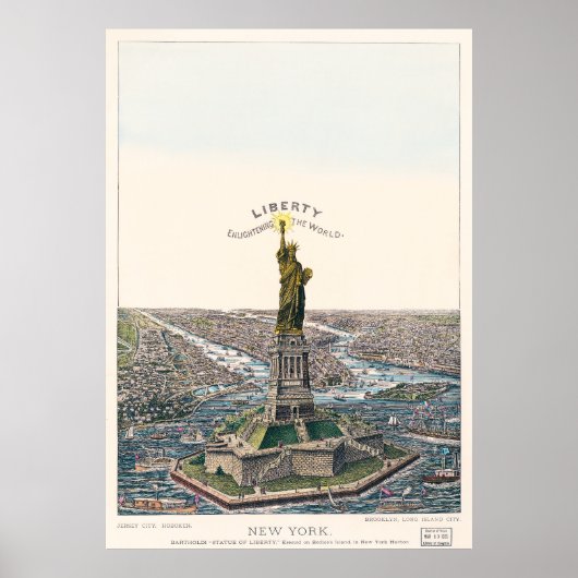 New York Vrijheidsbeeld Poster (Voorkant)
