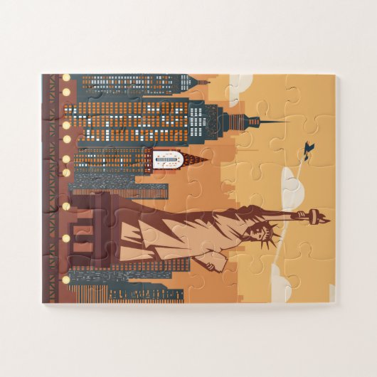New York Vrijheidsbeeld puzzel Legpuzzel (Horizontaal)
