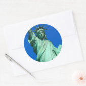 New York, Vrijheidsbeeld Ronde Sticker (Envelop)