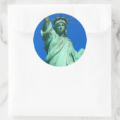 New York, Vrijheidsbeeld Ronde Sticker (Tas)