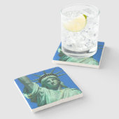 New York, Vrijheidsbeeld Stenen Onderzetter (Zijkant)