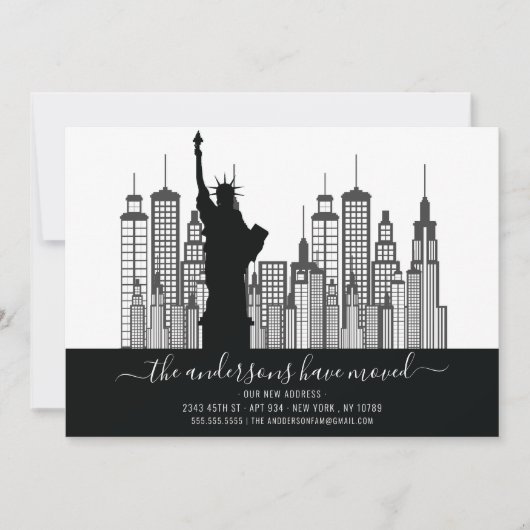 New York Vrijheidsbeeld Verplaatsende Aankondiging (Voorkant)