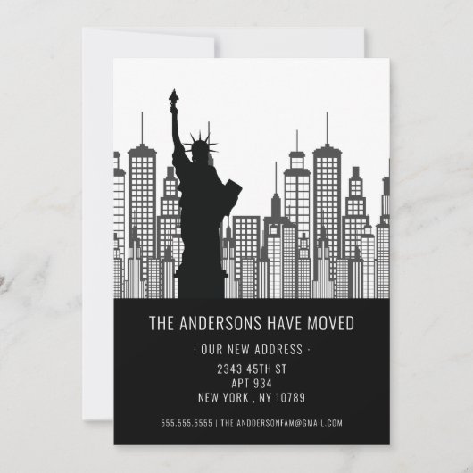 New York Vrijheidsbeeld Verplaatsende Aankondiging (Voorkant)