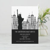 New York Vrijheidsbeeld Verplaatsende Aankondiging (Staand voorkant)