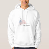 New York - Vrijheidsbeeld VS vlag Hoodie (Voorkant)