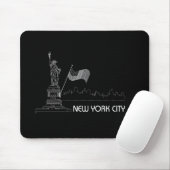New York - Vrijheidsbeeld VS vlag Muismat (Met muis)