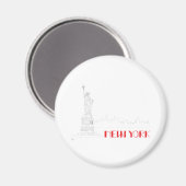 New York, Vrijheidsstandbeeld Magneet (Voorkant / Achterkant)