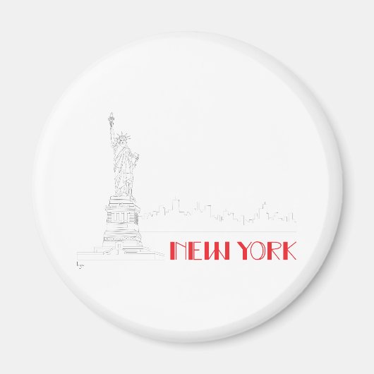 New York, Vrijheidsstandbeeld Magneet (Voorkant)