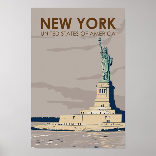 New York Vrijheidsstandbeeld Poster (Voorkant)