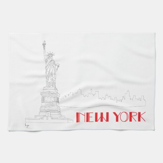 New York, Vrijheidsstandbeeld Theedoek (Horizontaal)