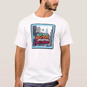 new york vrolijk kerstfeest t-shirt