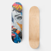 New York Vrouw Portret Skateboard (Voorkant)