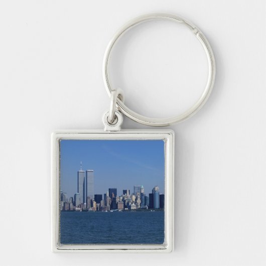 New York, VS. Silhouet van downtown Manhattan Sleutelhanger (Voorkant)
