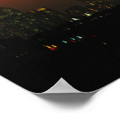 New York, VS. Silhouet van uptown Manhattan 2 Poster (Hoek)