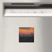 New York, VS. Silhouet van uptown Manhattan Magneet (Insitu (Vaatwasser))