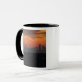 New York, VS. Silhouet van uptown Manhattan Mok (Voorkant links)