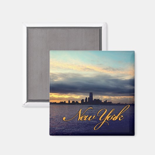 New York Waterfront Sunset Magnet (Voorkant / Achterkant)