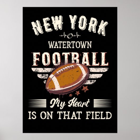 New York Watertown Amerikaans Football Poster (Voorkant)