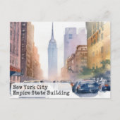 New York Waterverf Briefkaart (Voorkant)