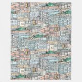 New York waterverf Fleece Deken (Voorkant)