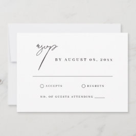 New York Waterverf Illustratie Huwelijk RSVP Kaart