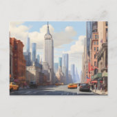 New York waterverf kunst Briefkaart (Voorkant)