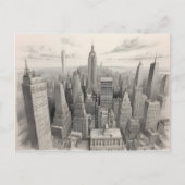 New York waterverf kunst Briefkaart (Voorkant)