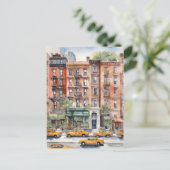 New York waterverf kunst Briefkaart (Staand voorkant)